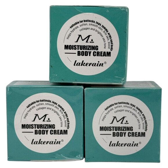 Lakerain M. Moisturizing Body Cream 80ml Set Of 3 Collagen Boost Brighten 09/26 - Picture 1 of 6